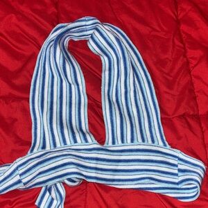 Blue and White Striped Halter Top